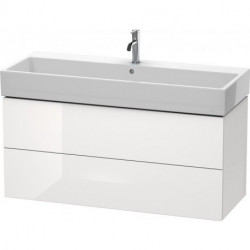 Meuble sous-vasque L-CUBE 544x1184x459mm blanc brillant lack