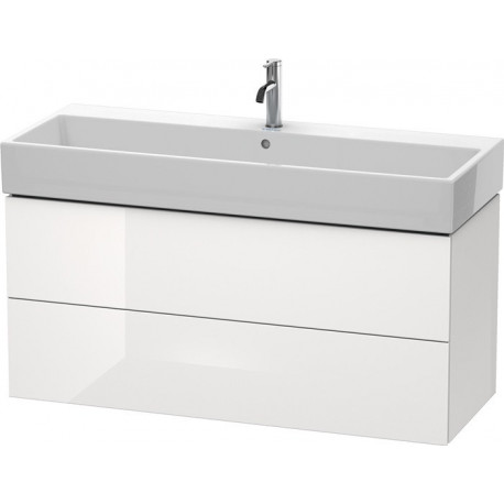 Meuble sous-vasque L-CUBE 544x1184x459mm blanc brillant lack