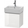 Meuble sous-vasque L-CUBE 400x434x341mm ouverture gauche blanc brillant lack