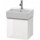 Meuble sous-vasque L-CUBE 400x434x341mm ouverture droite blanc mat