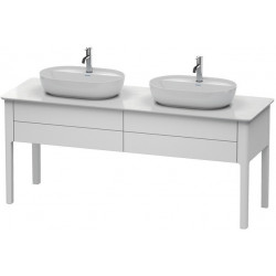 Meuble sous-vasque LUV 743x1783x570mm blanc semi-brillant