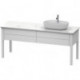 Meuble sous-vasque LUV 743x1388x570m avec éclairagecken blanc semi-brillant