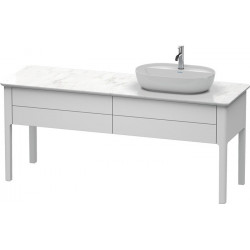 Meuble sous-vasque LUV 743x1388x570m avec éclairagecken blanc semi-brillant