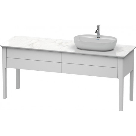 Meuble sous-vasque LUV 743x1388x570m avec éclairagecken blanc semi-brillant