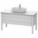 Meuble sous-vasque LUV 743x1388x570mm blanc semi-brillant