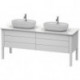 Meuble sous-vasque LUV 743x1783x570mm blanc semi-brillant