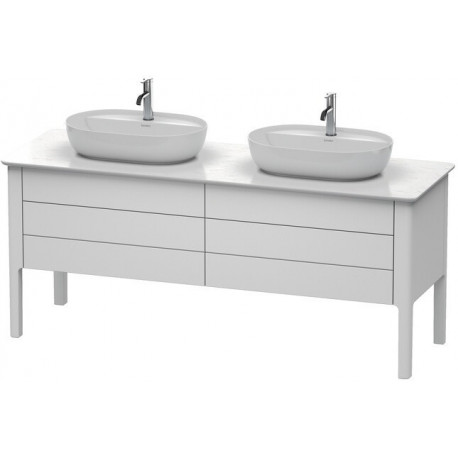Meuble sous-vasque LUV 743x1783x570mm blanc semi-brillant