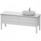 Meuble sous-vasque LUV 743x1783x570m avec éclairagecken blanc semi-brillant