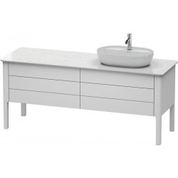 Meuble sous-vasque LUV 743x1783x570m avec éclairagecken blanc semi-brillant