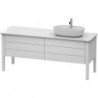 Meuble sous-vasque LUV 743x1783x570m avec éclairagecken blanc semi-brillant