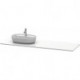 Console en pierre de quartz LUV 25x1783x595m avec découpe gauche blanc Structure
