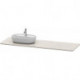 Console en pierre de quartz LUV 25x1783x595m avec découpe droite blanc Structure