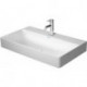 Lavabo Duravit DURASQUARE sans trop pleinavec plage de robinettrie 800x470mm 1 trou de robinetterie blanc