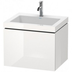 Meuble sous-vasque L-CUBE WT Vero Air 500x600x480mm sans trou de robinetterie blanc mat