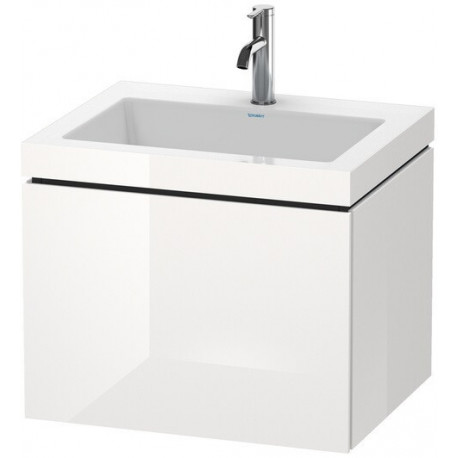 Meuble sous-vasque L-CUBE WT Vero Air 500x600x480mm sans trou de robinetterie blanc mat