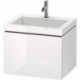 Meuble sous-vasque L-CUBE WT Vero Air 500x600x480mm 1 trou de robinetterie blanc brillant