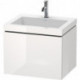 Meuble sous-vasque L-CUBE WT Vero Air 500x600x480mm 1 trou de robinetterie blanc brillant