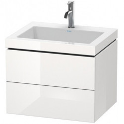 Meuble sous-vasque L-CUBE WT Vero Air 500x600x480mm 1 trou de robinetterie blanc mat