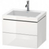 Meuble sous-vasque L-CUBE WT Vero Air 500x600x480mm 1 trou de robinetterie blanc mat