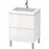 Meuble sous-vasque L-CUBE WT Vero Air 698x600x480mm 1 trou de robinetterie blanc mat