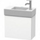 Meuble sous-vasque L-CUBE 400x480x240mm ouverture gauche blanc mat