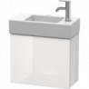 Meuble sous-vasque L-CUBE 400x480x240mm ouverture gauche blanc brillant lack