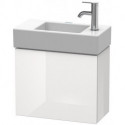 Meuble sous-vasque L-CUBE 400x480x240mm ouverture droite blanc brillant lack