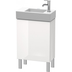 Meuble sous-vasque L-CUBE 582x480x240mm ouverture gauche perle d'abricot haute brillance