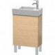 Meuble sous-vasque L-CUBE 582x480x240mm ouverture gauche chêne brossé