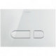 Plaque de déclenchement DURASYSTEM A1 229.8x157mm pour WC, verre blanc DURAVIT
