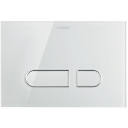 Plaque de déclenchement DURASYSTEM A1 229.8x157mm pour WC, verre blanc DURAVIT