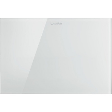 Plaque de déclenchement DURASYSTEM A2 229.8x157mm sans contact pour WC verre blanc