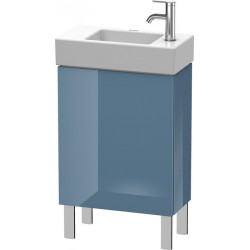Meuble sous-vasque L-CUBE 582x480x240mm ouverture gauche bleu pierre brillant