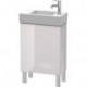 Meuble sous-vasque L-CUBE 582x480x240mm ouverture gauche blanc lilas brillant