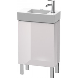 Meuble sous-vasque L-CUBE 582x480x240mm ouverture gauche blanc lilas brillant