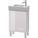 Meuble sous-vasque L-CUBE 582x480x240mm ouverture gauche blanc lilas brillant