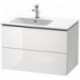 Meuble sous-vasque L-CUBE 550x820x481m avec éclairagecken li blanc mat