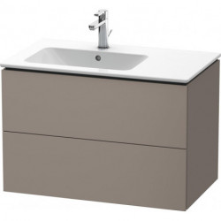 Meuble sous-vasque L-CUBE 550x820x481m avec éclairagecken li basalt mat