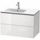 Meuble sous-vasque L-CUBE 550x820x481m avec éclairage li blanc brillant