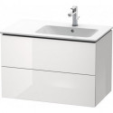 Meuble sous-vasque L-CUBE 550x820x481m avec éclairage re blanc brillant lack