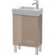 Meuble sous-vasque L-CUBE 582x480x240mm ouverture gauche cappuccino haute brillance