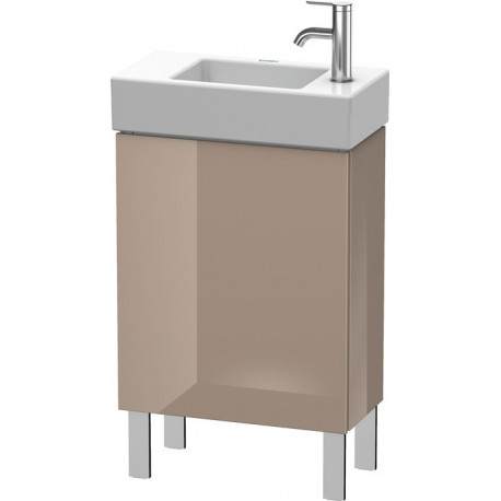 Meuble sous-vasque L-CUBE 582x480x240mm ouverture gauche cappuccino haute brillance