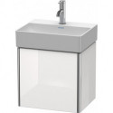Meuble sous-vasque XSQUARE 397x434x340mm ouverture gauche blanc brillant lack