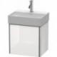 Meuble sous-vasque XSQUARE 397x434x340mm ouverture droite blanc brillant lack