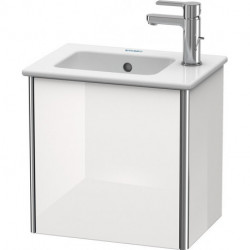 Meuble sous-vasque XSQUARE 400x410x289mm ouverture gauche blanc brillant