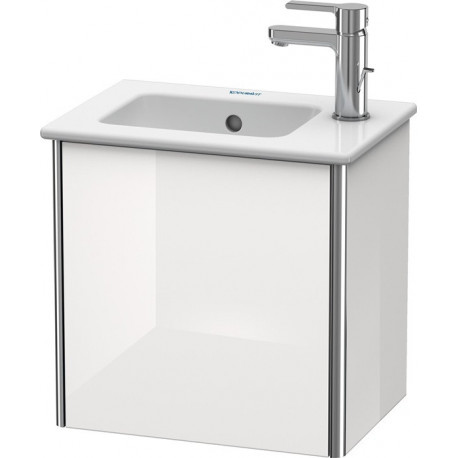 Meuble sous-vasque XSQUARE 400x410x289mm ouverture gauche blanc brillant