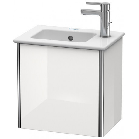 Meuble sous-vasque XSQUARE 400x410x289mm ouverture gauche blanc brillant lack