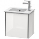 Meuble sous-vasque XSQUARE 400x410x289mm ouverture gauche blanc brillant lack