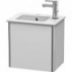 Meuble sous-vasque XSQUARE 400x410x289mm ouverture gauche blanc sdm
