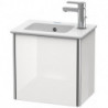 Meuble sous-vasque XSQUARE 400x410x289mm ouverture droite blanc brillant lack